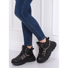 Crne sportske cipele s visokim gležnjem B0012-SP Crna crno 1