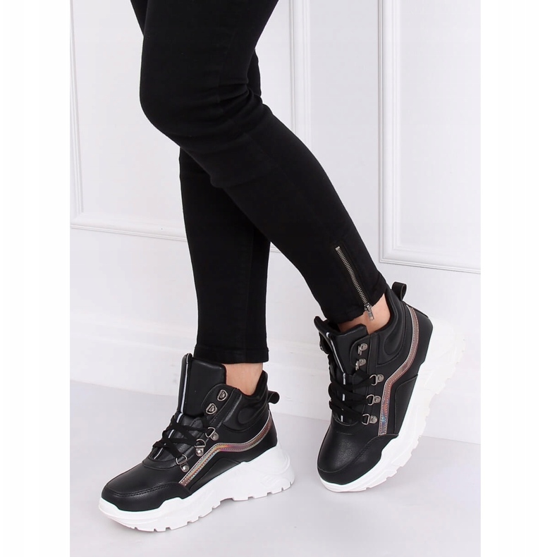 Crne sportske cipele s visokim gležnjem RB-3348 Crna crno 1