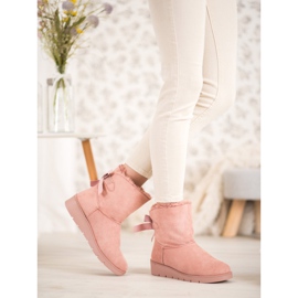 SHELOVET Ružičasti mukluki na platformi ružičasta 2