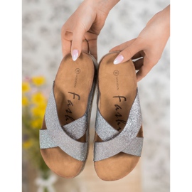 Goodin Udobne srebrne papuče siva 1