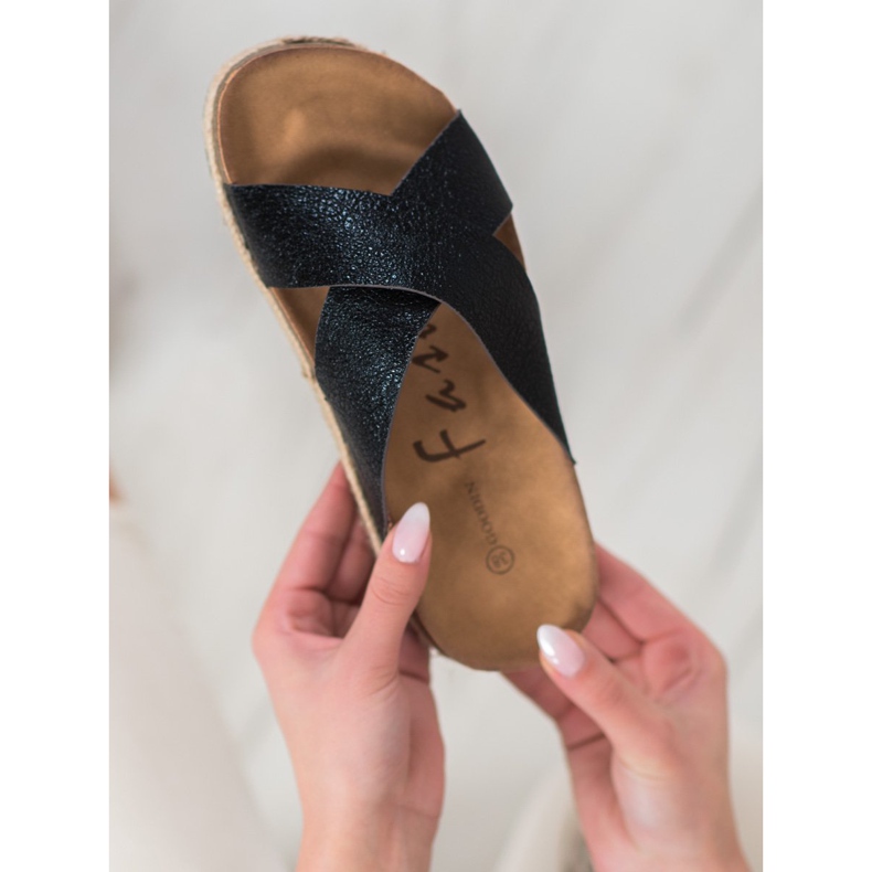 Goodin Udobne crne papuče crno 1