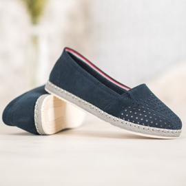 Goodin Ažurna kožna balerina plava 2