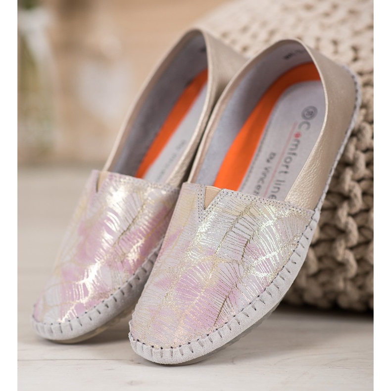 VINCEZA kožni papuče žuta boja 2