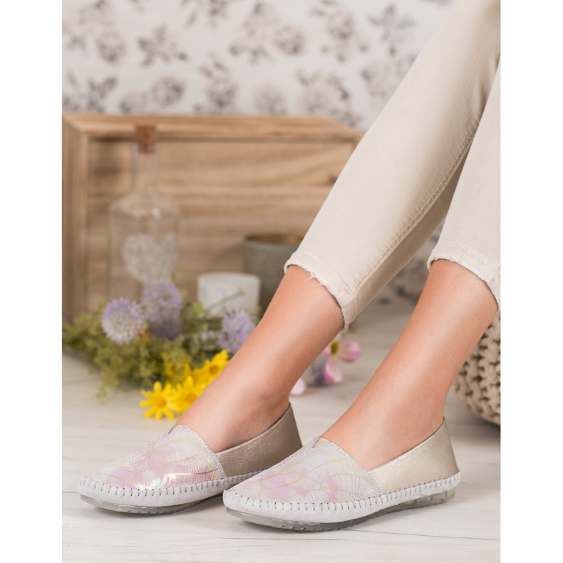 VINCEZA kožni papuče žuta boja 1