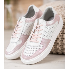 Goodin Kožne cipele od brokata bijela 2