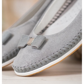 Balerine s mašnom VINCEZA siva 2