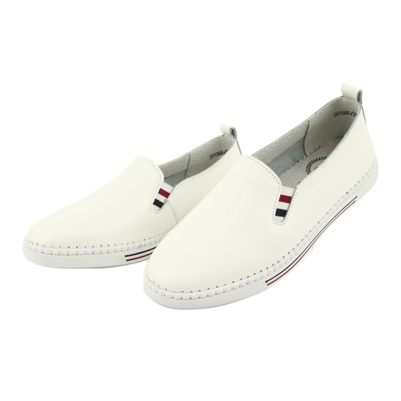 Kožne tenisice na klizanje Filippo DP066 bijela 3