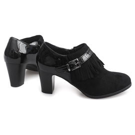 Čizme na petu Boho Fringe 6660 Crna 1