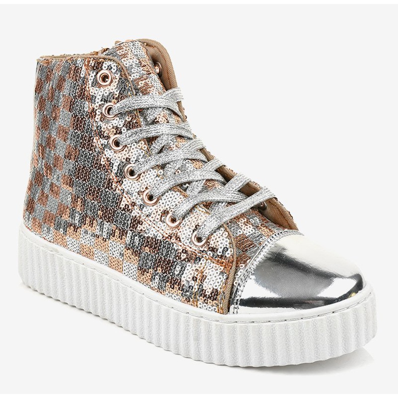 Srebrne tenisice na platformi sa 1761 patentnim zatvaračem siva 1