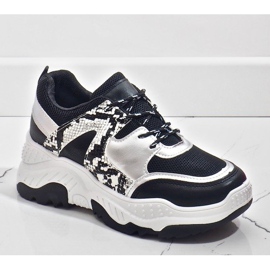 Crne zmijske sportske cipele A88-56 crno siva 1