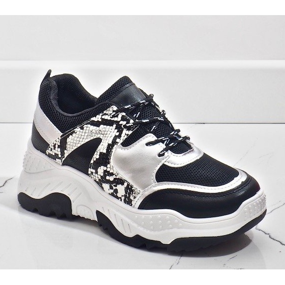 Crne zmijske sportske cipele A88-56 crna siva 1