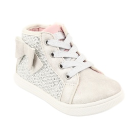 Sportske čizme za djevojčice American Club GC17 bijela siva 1