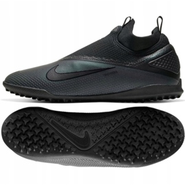 Nike React Phantom Vsn 2 Pro Df Tf M CD4174-010 nogometna cipela crna crna 2
