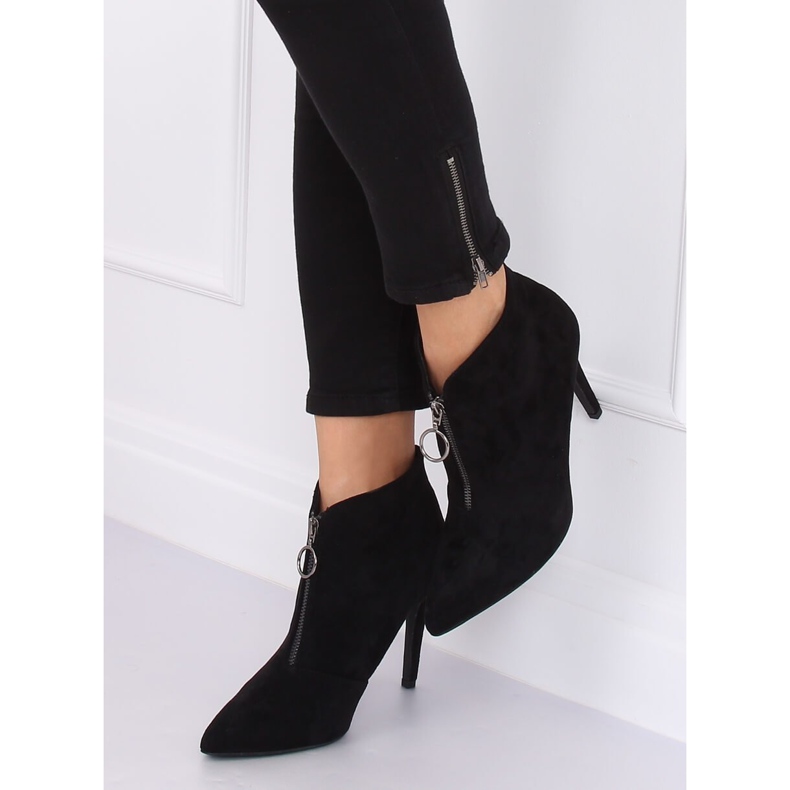 Crne čizme na pribadači crne A3-029 Crne crno 1