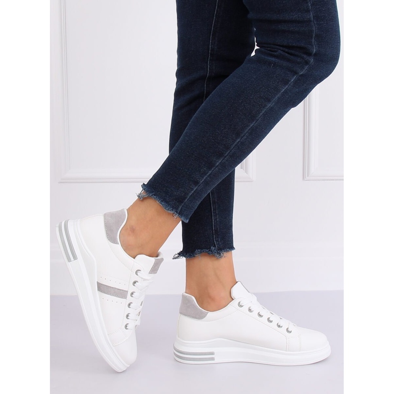 Bijele ženske sportske cipele BL201P Siva bijela 2