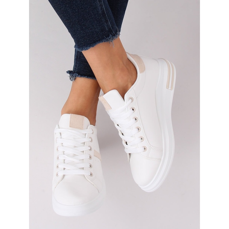 Bijele ženske sportske cipele BL201P Bež bijela 2