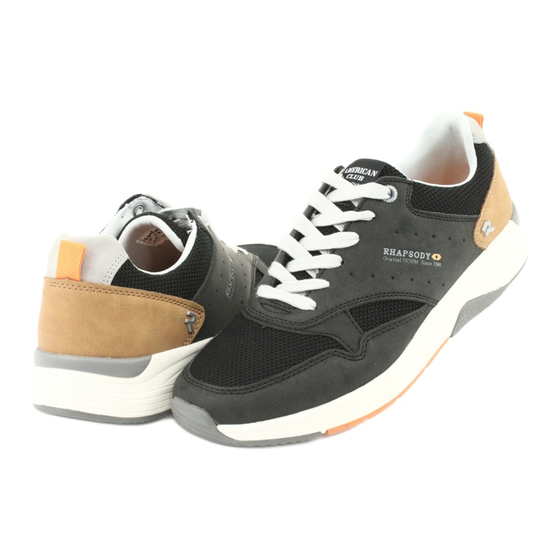 Crne muške sportske cipele American Club RH19 crna 4