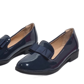 Ženske tamnoplave mokasine s mašnom F158 tamnoplava 1