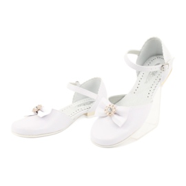 Miko bijele dječje pričesne balerine bijela žuta boja 3