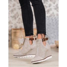 Filippo Ažurne čizme na klin smeđa 2