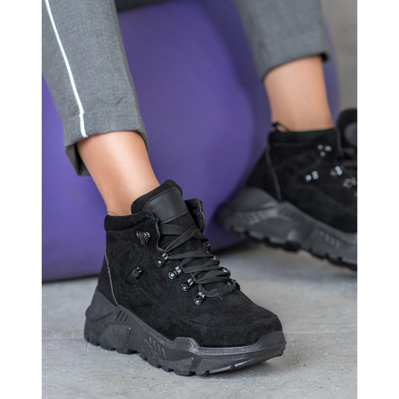 Queentina Tenisice od antilopa crno 2