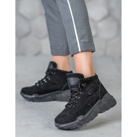 Queentina Tenisice od antilopa crna 1