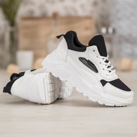 SHELOVET Udobne tenisice bijela crna 1