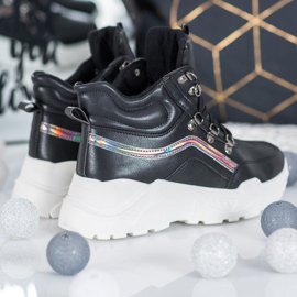 Ideal Shoes Modne čizme crna 2