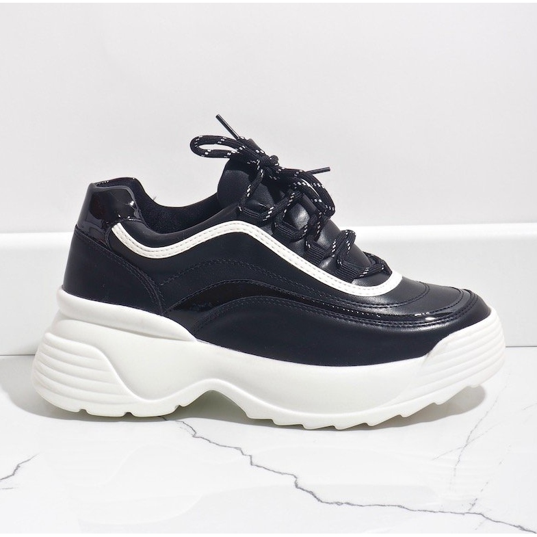 Crne sportske tenisice od eko kože 7918-Y crno 2