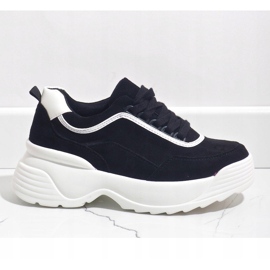 Crne sportske tenisice od eko kože 7917-Y crno 1