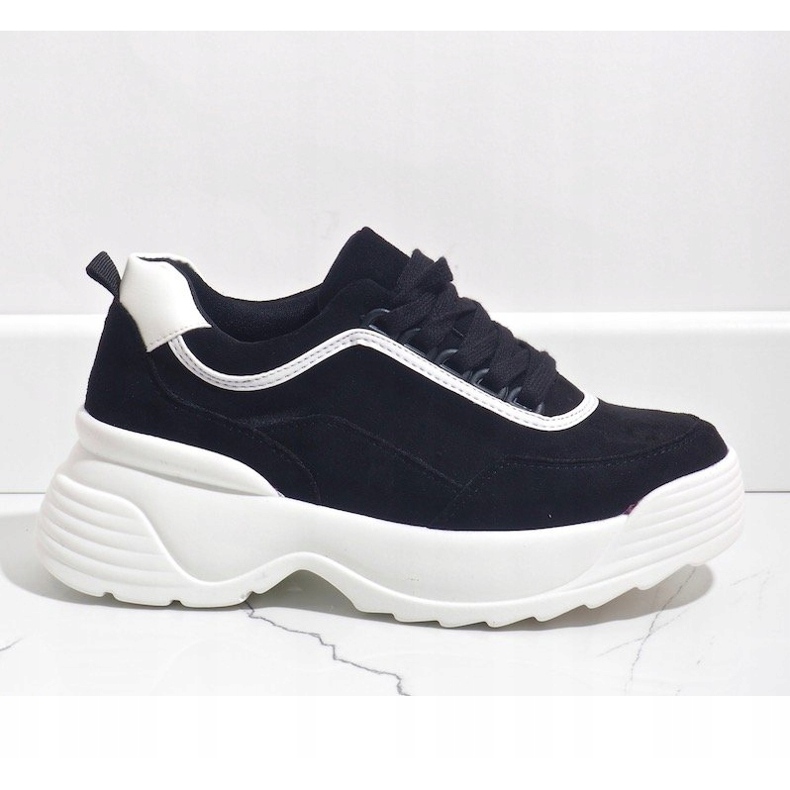 Crne sportske tenisice od eko kože 7917-Y crna 1