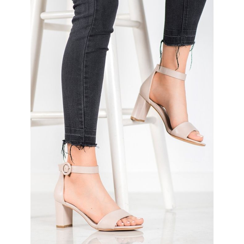 Evento Klasične sandale na visoku petu bež 2