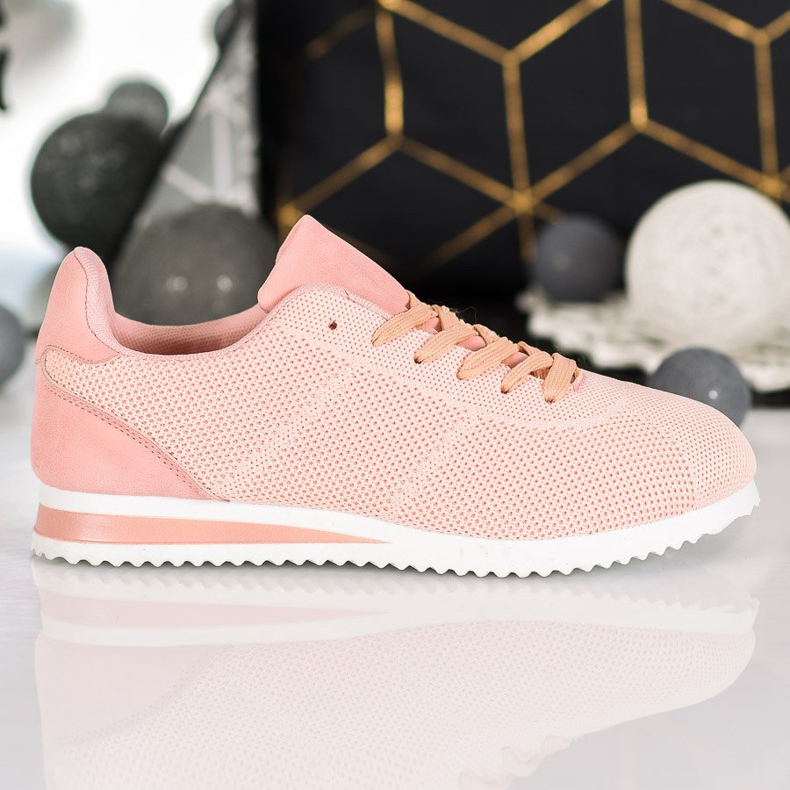 SHELOVET Vezane cipele na platformi narančasta ružičasta 2