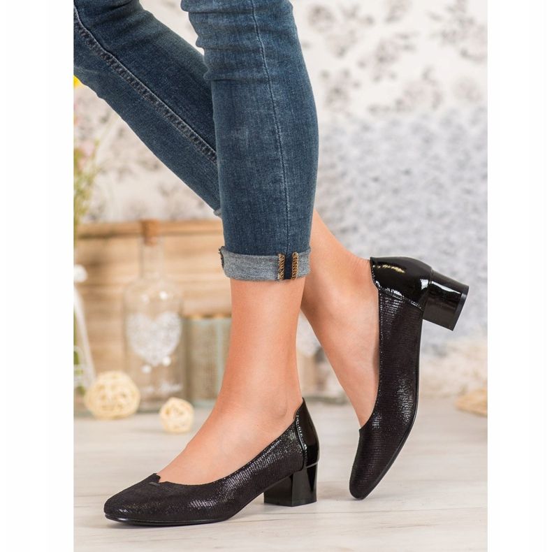 VINCEZA pumpe za tekstil crna 2