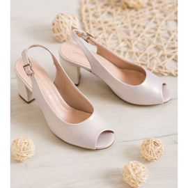 Sergio Leone Elegantne sandale s otvorenim prstima smeđa 1