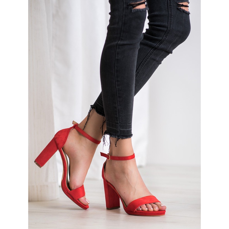 Goodin Sandale od antilopa na šanku crvena 1