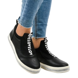 Crne Lycra klizne tenisice 1155-Y crno 1