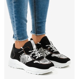 Crne YL-8 tenisice u zmijskom stilu crno 1