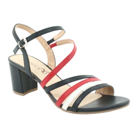 Caprice sandale ženske cipele 28304 bijela crvena mornarsko plava 1
