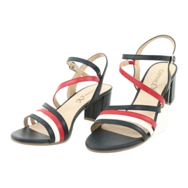 Caprice sandale ženske cipele 28304 bijela crvena tamnoplava 3