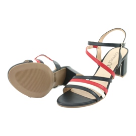 Caprice sandale ženske cipele 28304 bijela crvena tamnoplava 5