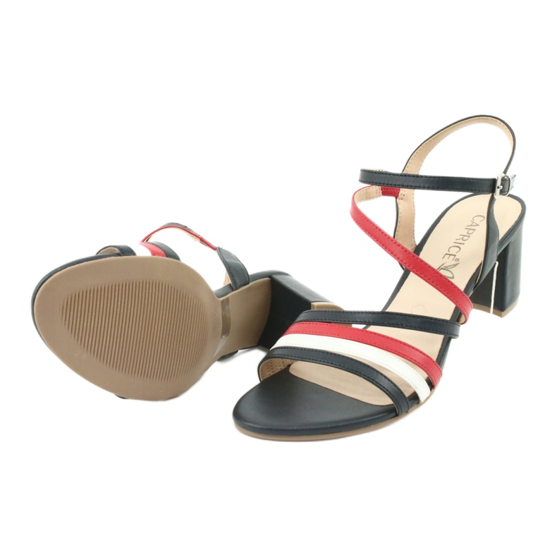 Caprice sandale ženske cipele 28304 bijela crvena tamnoplava 5