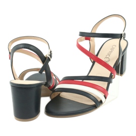 Caprice sandale ženske cipele 28304 bijela crvena tamnoplava 4