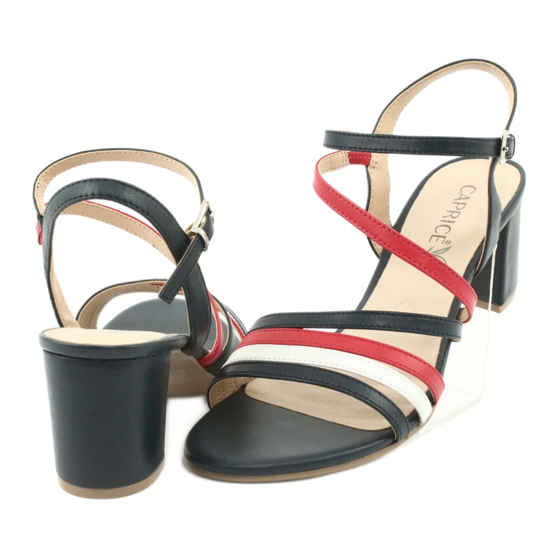 Caprice sandale ženske cipele 28304 bijela crvena tamnoplava 4