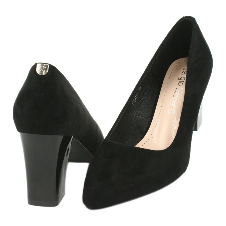 Antilop cipele na visoku petu Sergio Leone PB403 crne crno 4