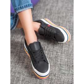 SHELOVET Sportska obuća na platformi crna višebojan 2