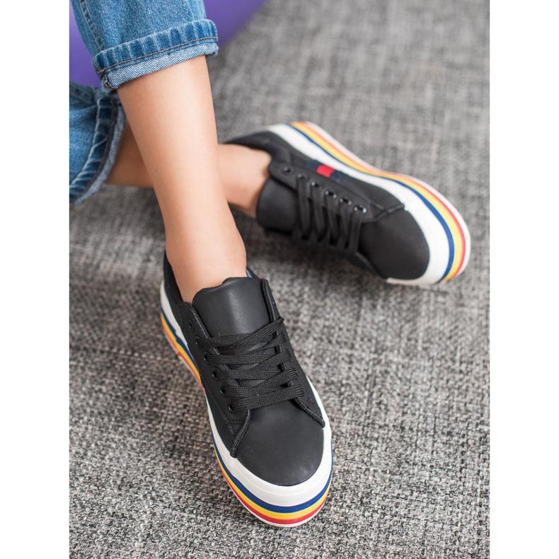 SHELOVET Sportska obuća na platformi crno raznobojna 2