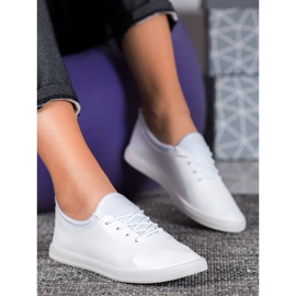 SHELOVET Lagane tenisice s eko kožom bijela 1