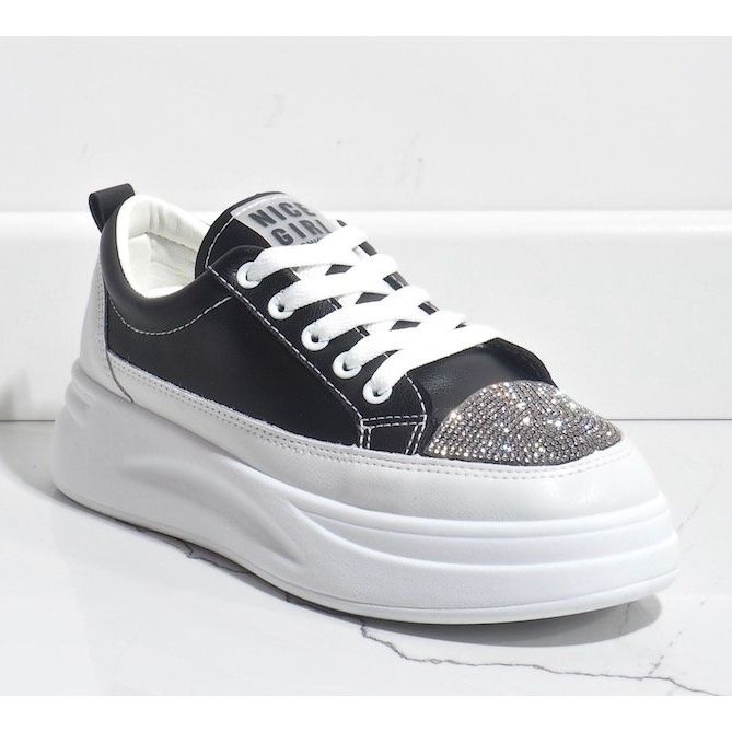 Crne tenisice tenisice ukrašene G140-1 crno 1