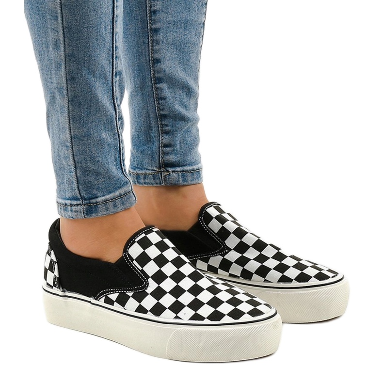 Crne slip-on tenisice B5138-B bijela 1